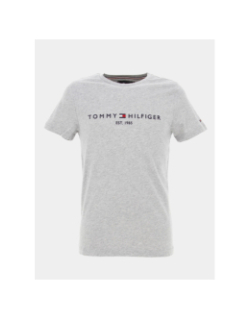 T-shirt core fitted logo gris homme - Tommy Hilfiger