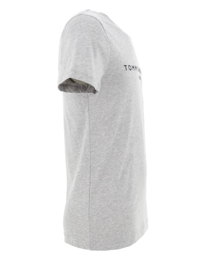 T-shirt core fitted logo gris homme - Tommy Hilfiger