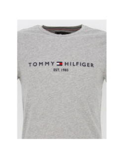 T-shirt core fitted logo gris homme - Tommy Hilfiger
