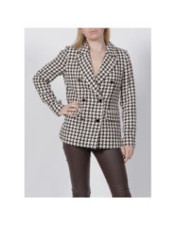 Veste blazer à carreaux maura marron femme - Vero Moda