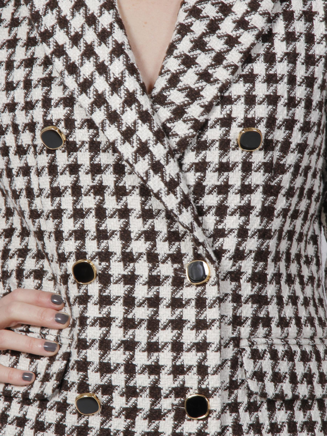 Veste blazer à carreaux maura marron femme - Vero Moda