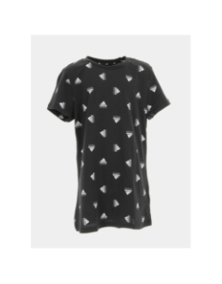 T-shirt multi-logo bluv noir fille - Adidas
