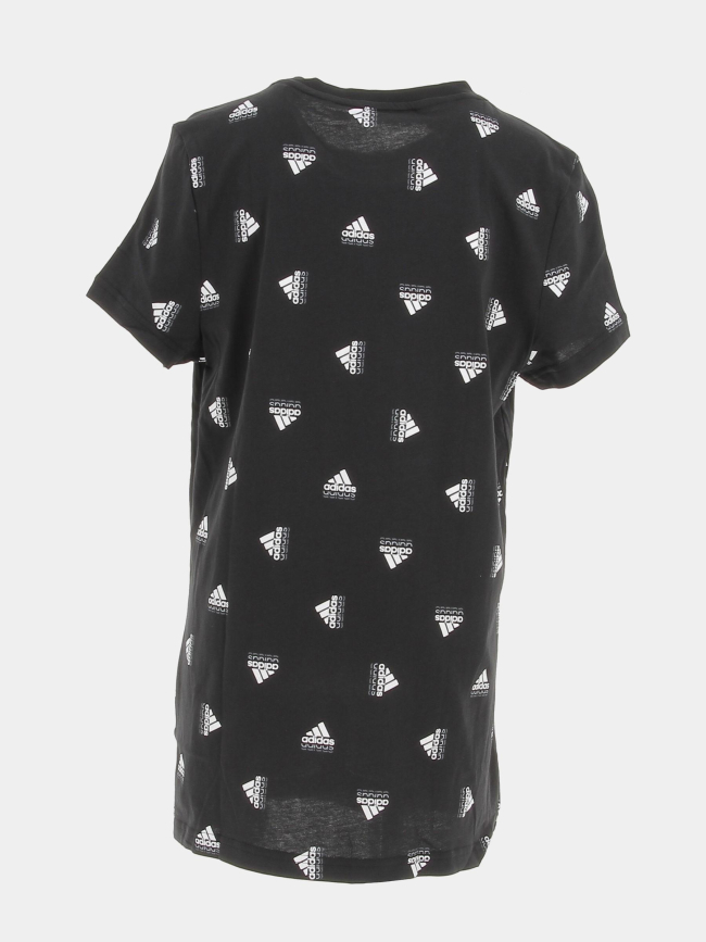 T-shirt multi-logo bluv noir fille - Adidas