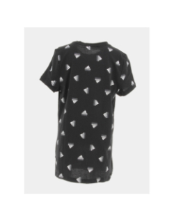 T-shirt multi-logo bluv noir fille - Adidas