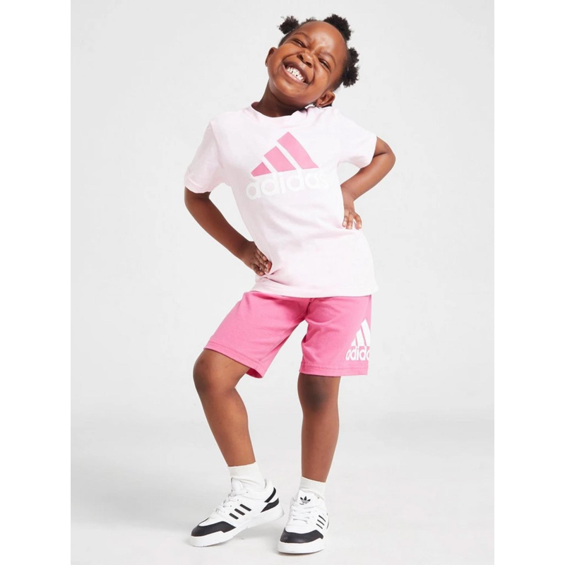 Ensemble short t-shirt logo rose fille Adidas wimod