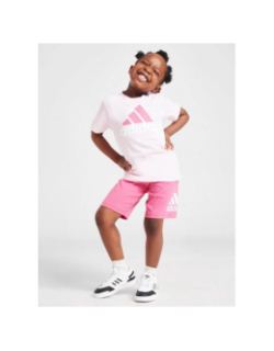 Ensemble short t-shirt logo rose fille Adidas wimod