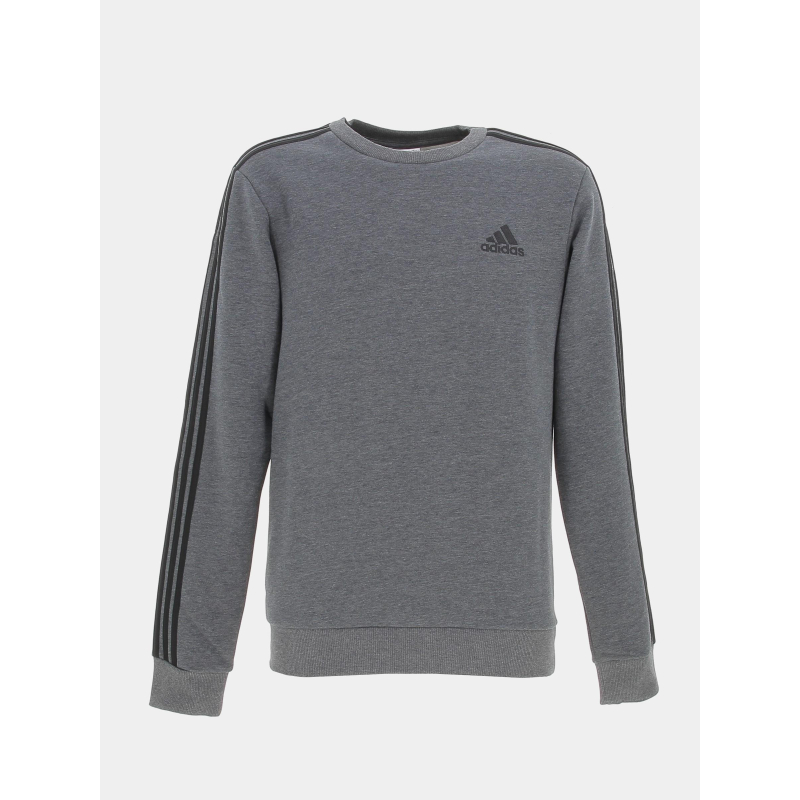Sweat 3 stripes gris anthracite homme - Adidas