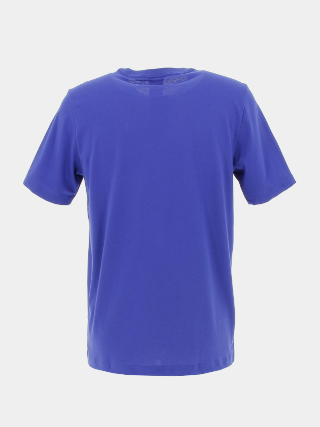 T-shirt uni classique petit logo brodé bleu homme - Adidas