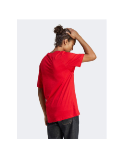 T-shirt uni classique petit logo rouge homme - Adidas
