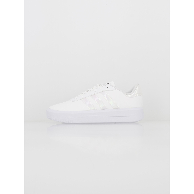 Baskets court platform irisé blanc femme - Adidas