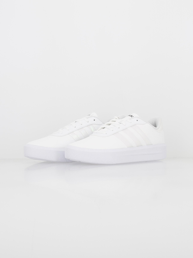 Baskets court platform irisé blanc femme - Adidas