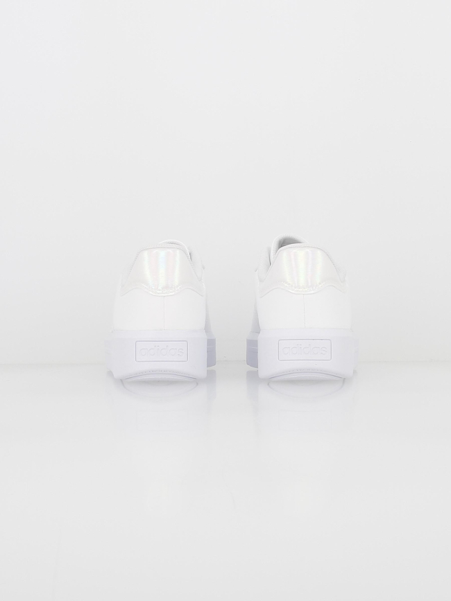 Baskets court platform irisé blanc femme - Adidas