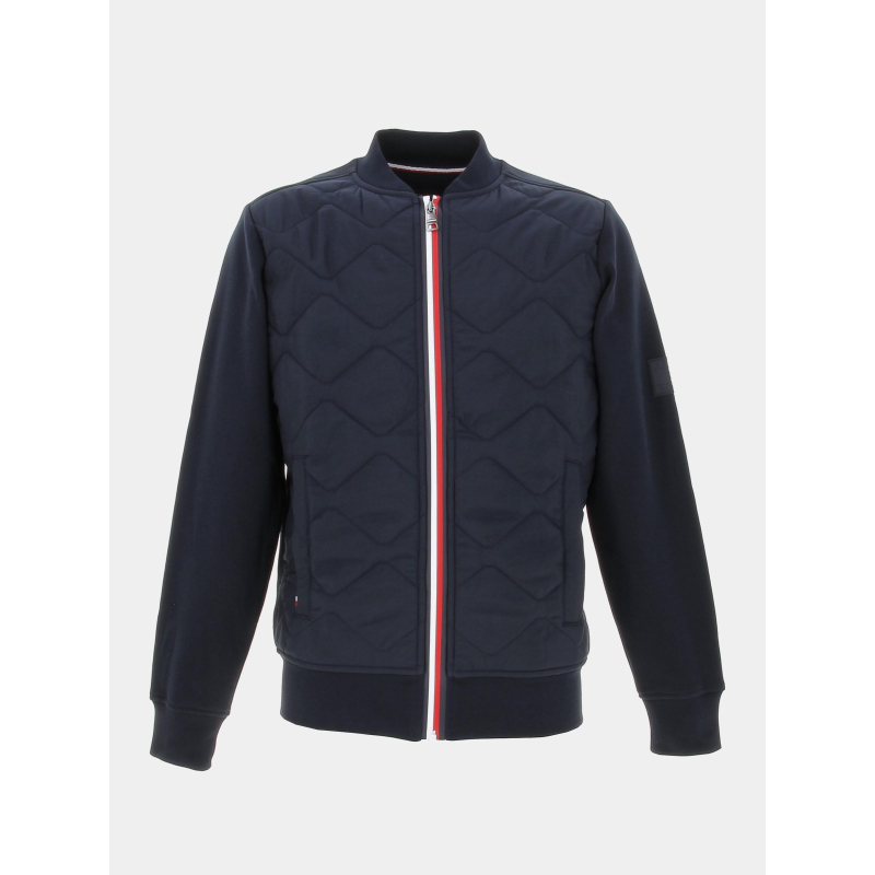 Veste bomber bi-matière bleu marine homme - Tommy Hilfiger