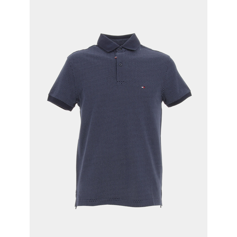 Polo micro print pois bleu marine homme - Tommy Hilfiger