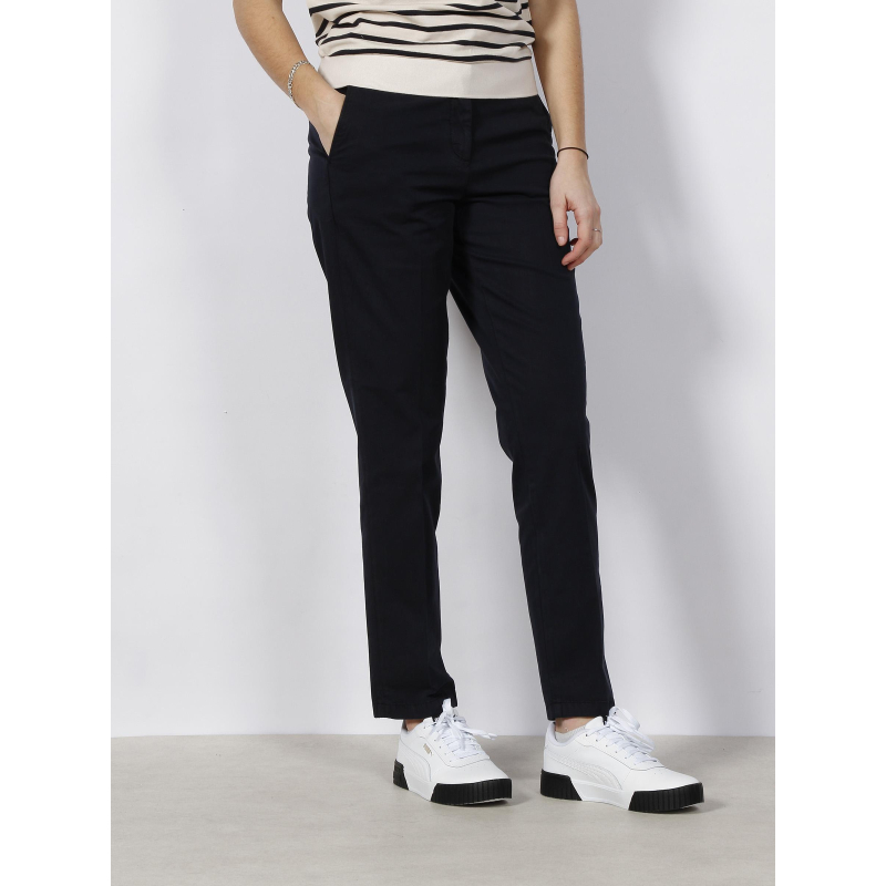 Pantalon chino slim blend bleu marine femme - Tommy Hilfiger