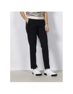 Pantalon chino slim blend bleu marine femme - Tommy Hilfiger