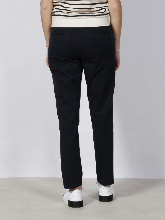 Pantalon chino slim blend bleu marine femme - Tommy Hilfiger