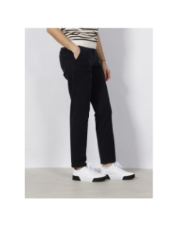 Pantalon chino slim blend bleu marine femme - Tommy Hilfiger