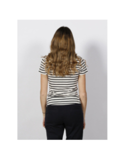 T-shirt marinière logo bleu marine blanc femme - Tommy Hilfiger