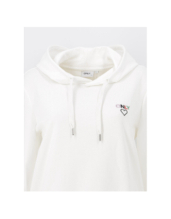 Sweat à capuche noomi blanc femme - Only
