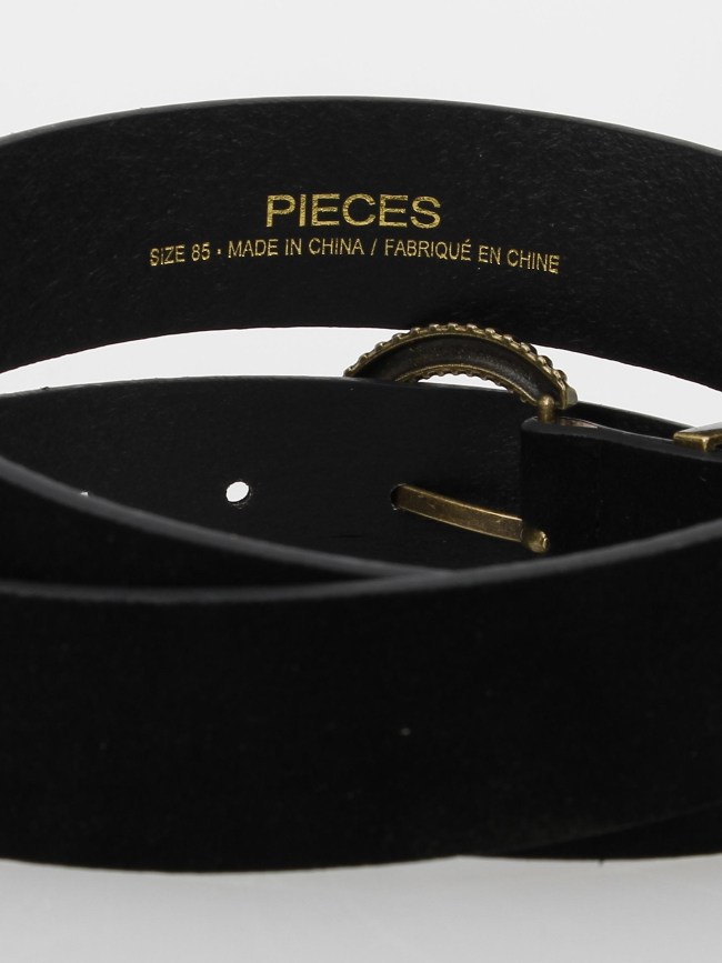 Ceinture chona suede noir femme - Pieces