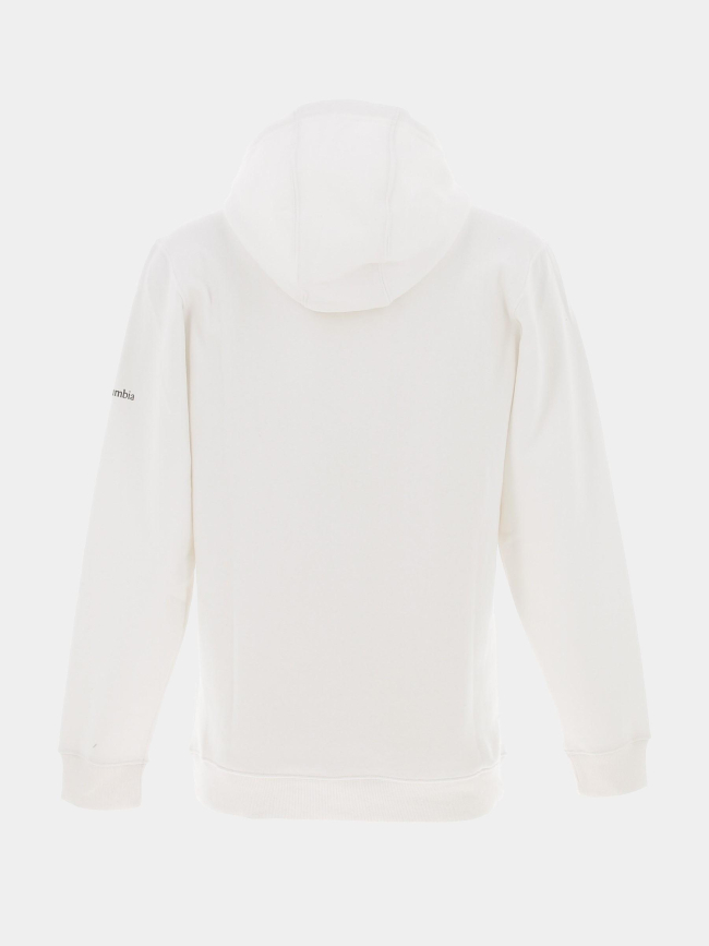 Sweat à capuche basic logo blanc homme - Columbia