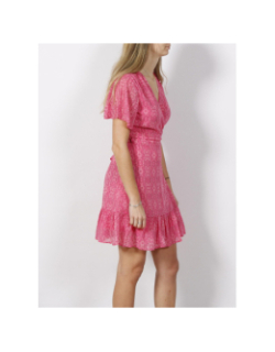 Robe portefeuille star imprimés rose femme - Only