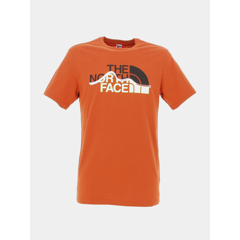 T-shirt mountain line orange homme - The North Face