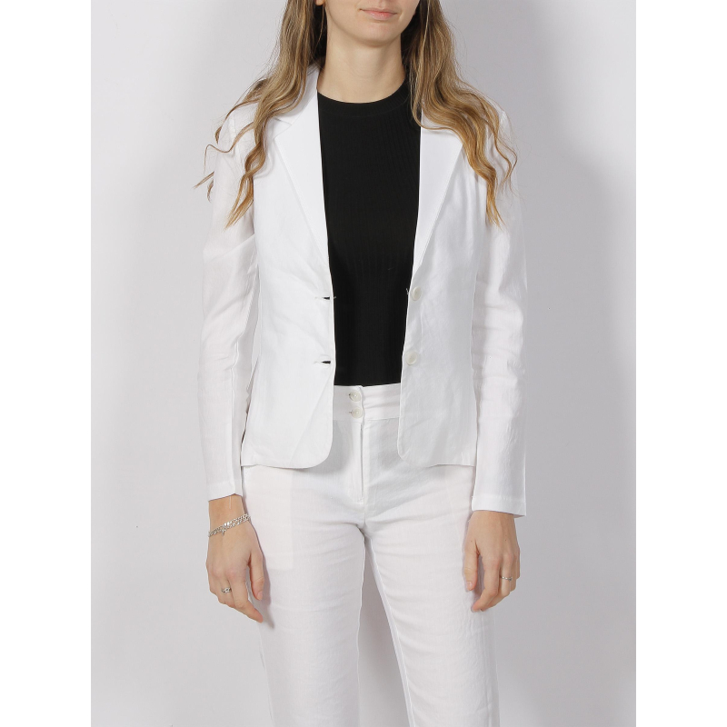 Veste blazer shirley lin blanc femme - Hbt