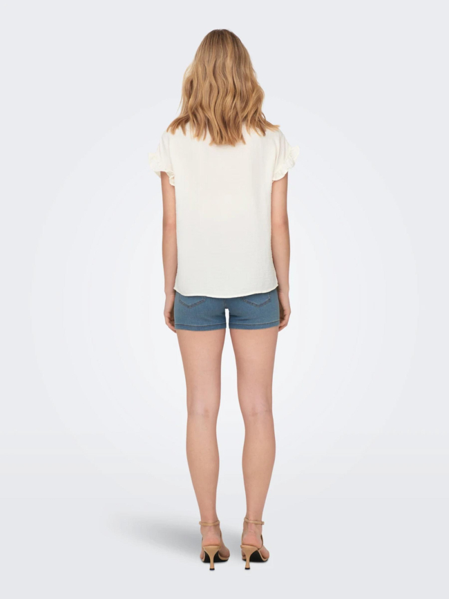 Chemisier manches courtes esther écru femme - JDY