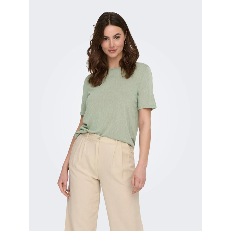 T-shirt uni faustina vert femme - JDY