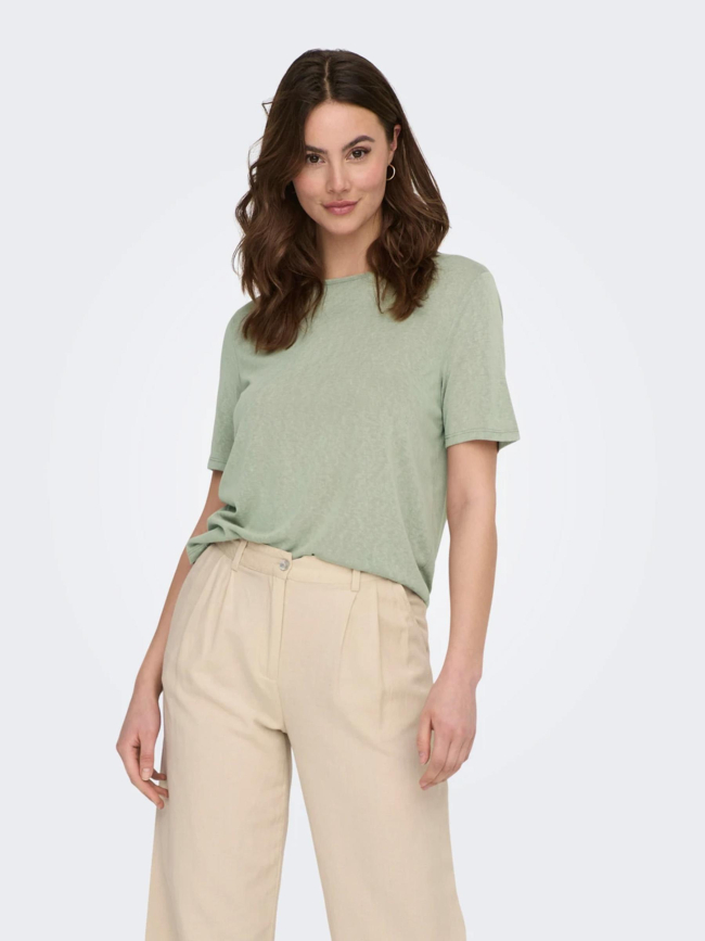 T-shirt uni faustina vert femme - JDY