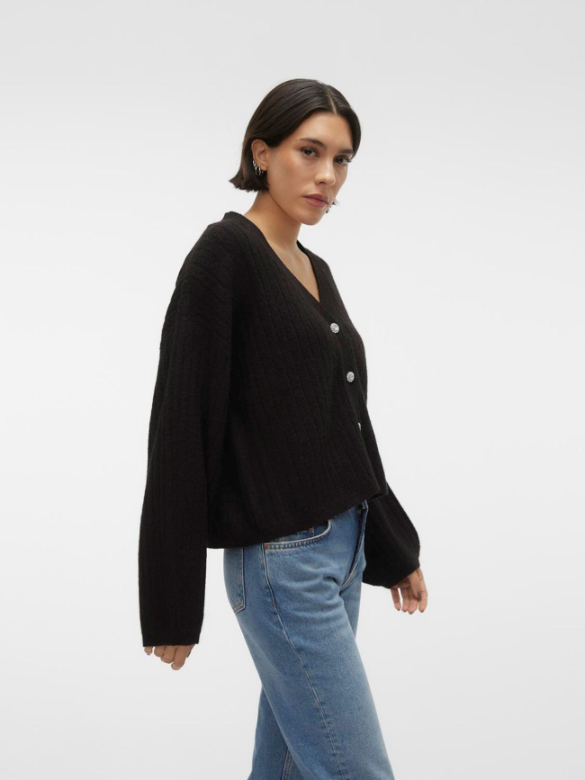 Gilet cardigan strass elya noir femme - Vero Moda