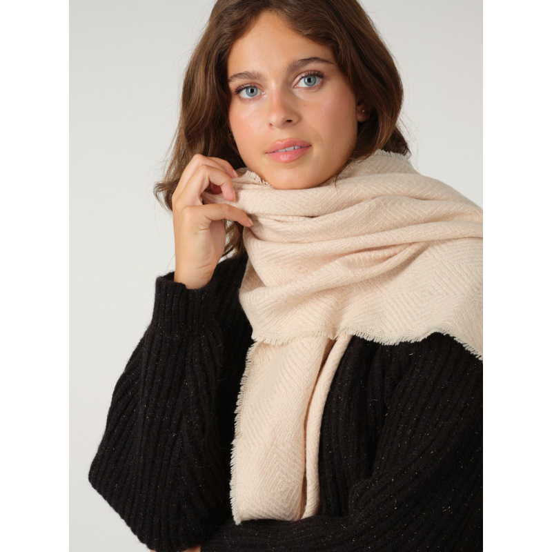 Écharpe à paillettes morgane rose femme - Deeluxe