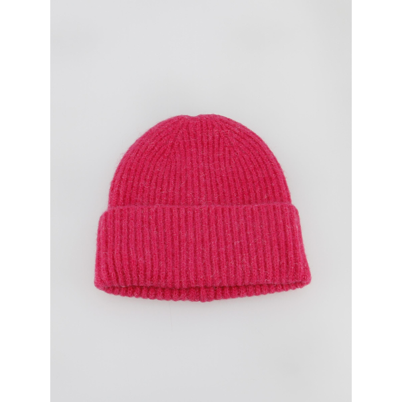 Bonnet uni coralie rose femme - Deeluxe