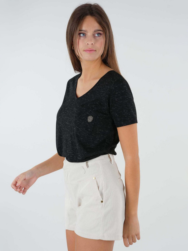 T-shirt kelia ts noir femme - Deeluxe