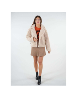 Veste sherpa anja beige femme - Deeluxe