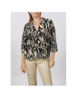 Blouse piper manche 3/4 noir femme - JDY