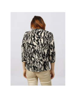 Blouse piper manche 3/4 noir femme - JDY