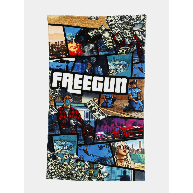 Serviette de plage dessins imprimés multicolore - Freegun