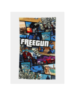 Serviette de plage dessins imprimés multicolore - Freegun