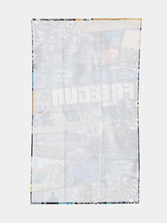 Serviette de plage dessins imprimés multicolore - Freegun