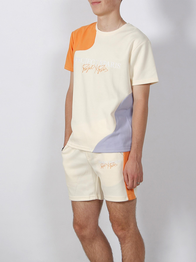 T-shirt colorblock orange homme - Project X Paris