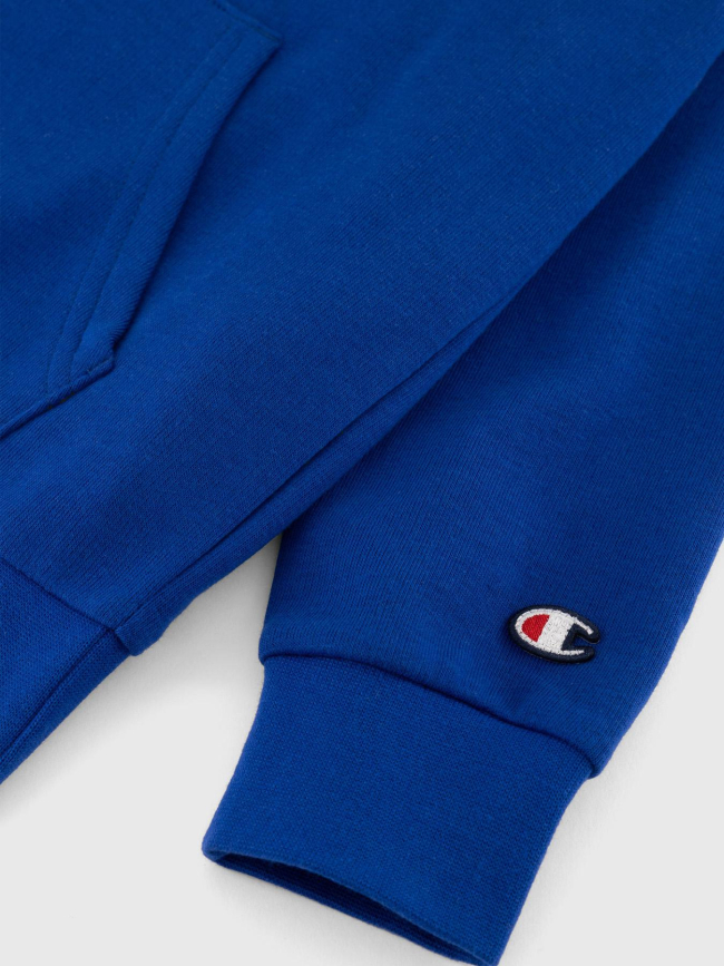 Sweat à capuche logo brodé bleu enfant - Champion