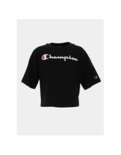 T-shirt crewneck noir fille - Champion
