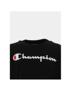 T-shirt crewneck noir fille - Champion