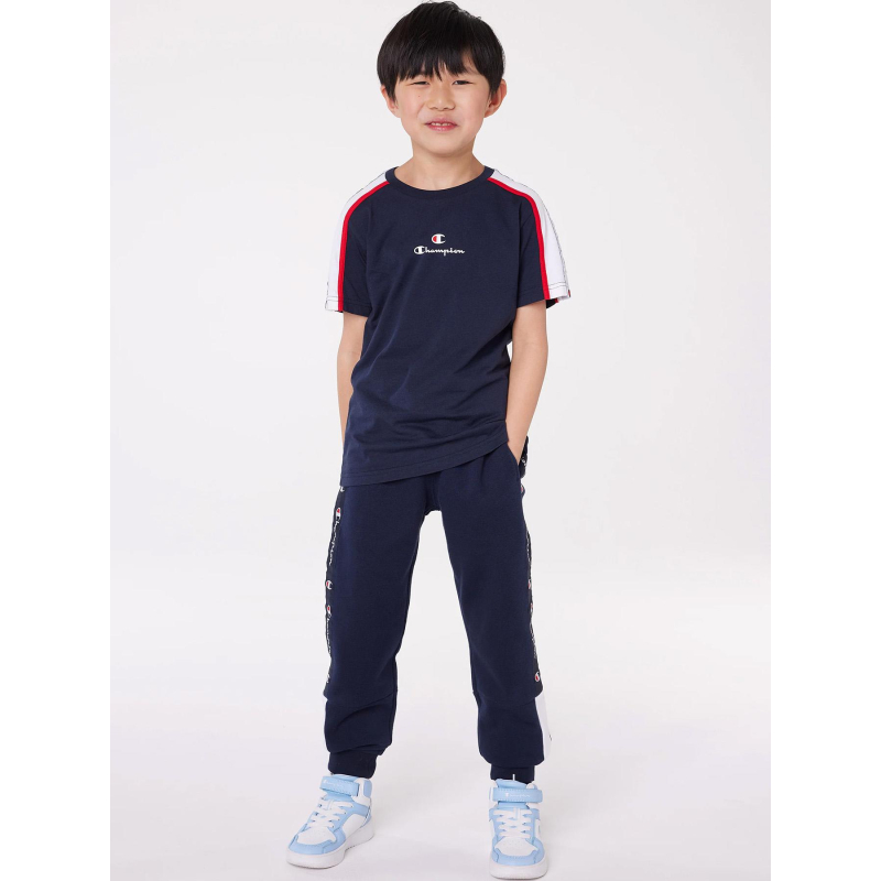 Pantalon de Jogging rib cuff pants logo bleu marine garçon - Champion