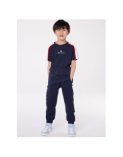 Pantalon de Jogging rib cuff pants logo bleu marine garçon - Champion