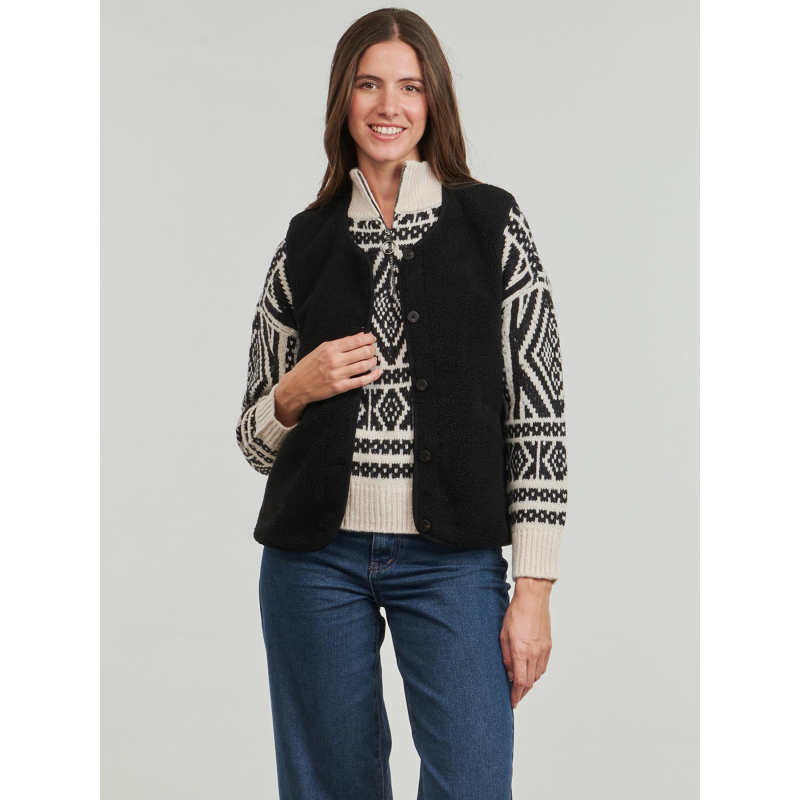 Veste sans manche teddy baby noir femme - Only