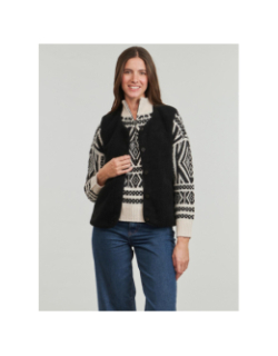 Veste sans manche teddy baby noir femme - Only